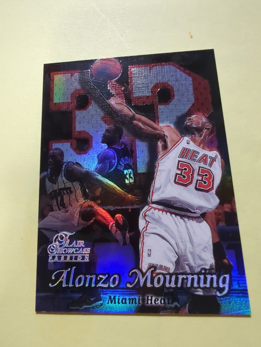 1998-99 Flair Showcase Alonzo Mourning Row 3 #62 Miami Heat HOF